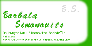 borbala simonovits business card
